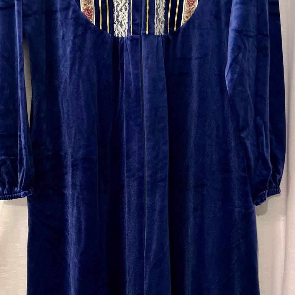 Elegant Blue Velvet Vintage Sears Robe